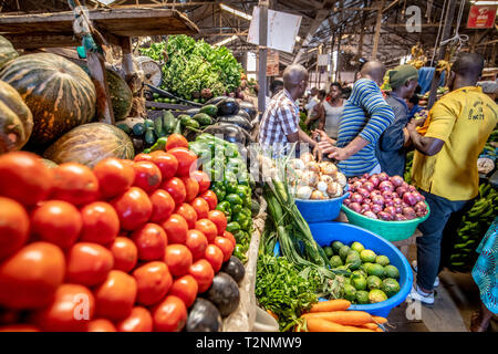 Fresh produce for sale , Kimironko Market , Kigali Rwanda Stock Photo