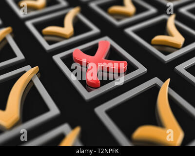 3d image of  Accept and Decline Stock Photo