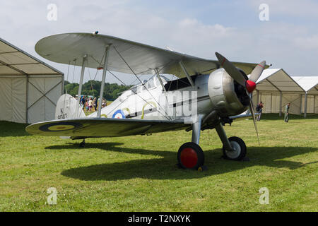 Gloster Gladiator a British single seat fighter aircraft and the last biplane used by the RAF in front line service Stock Photo