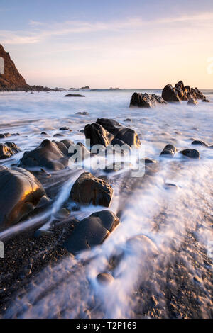 Duckpool on the Hartland Heritage Coast, North Cornwall, England. Stock Photo
