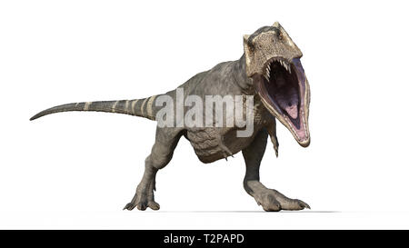 T-Rex Dinosaur, Tyrannosaurus Rex Reptile Running, Prehistoric Jurassic  Animal Isolated on White Background, 3D Rendering Stock Illustration -  Illustration of ancient, dinosaurus: 143823981