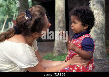 Mother telling off son Stock Photo - Alamy