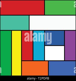 simple editable abstract rectangles colorful vector background Stock Vector