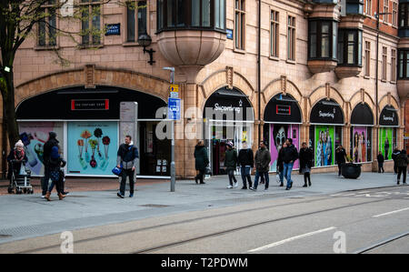 Birmingham, England - March 17 2019:   The frontage of the Superdrug store on Bull Street Stock Photo
