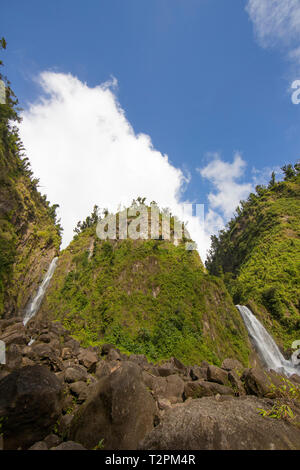 Trafalgar Falls, Dominica, West Indies, Caribbean Stock Photo