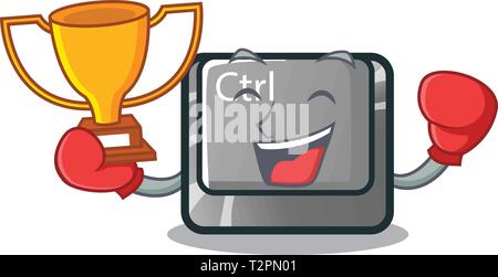 Boxing alt button in the cartoon shape vector illustration Stock Vector ...