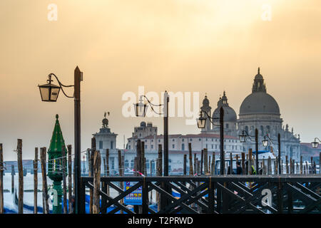 Old cathedral of Santa Maria della Salute in Venice, Italy Stock Photo