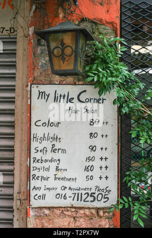 My Little Corner Barbers Price List Johor Bahru Malaysia Stock Photo Alamy