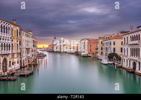 Grand Canal and Basilica Santa Maria della Salute, Venice, Italy Stock Photo
