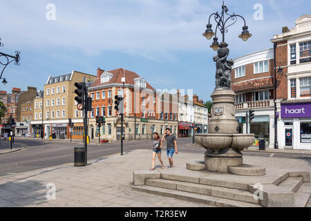 The Fountain, The Town, Enfield Town, London Borough of Enfield, Greater London, England, United Kingdom Stock Photo