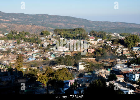 Aerial view on Shillong city, Meghalaya, India ---   Blick auf die Stadt Shillong, Bundesstaat Meghalaya, Indien Stock Photo