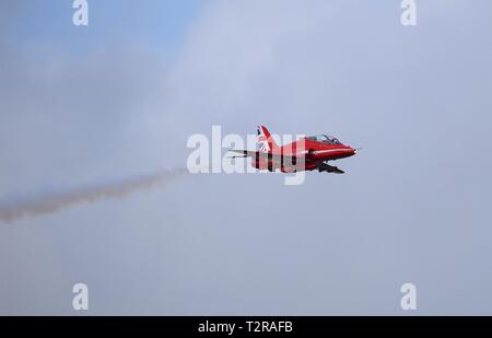 Red Arrows aerobatic display 170817 Stock Photo