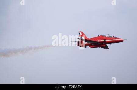 Red Arrows aerobatic display 170817 Stock Photo