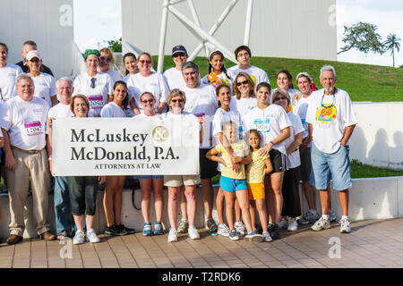 Miami Florida,Bayfront Park,Mercedes Benz Miami Corporate Run,community charity runners,race,employee employees worker workers working staff,co worker Stock Photo