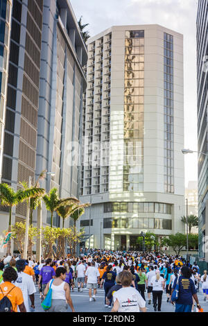 Miami Florida,Bayfront Park,Mercedes Benz Miami Corporate Run,community charity runners,employee worker workers working staff,co workers,man men male, Stock Photo