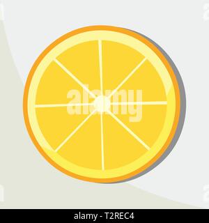 lemon slice vector icon illustration Stock Vector