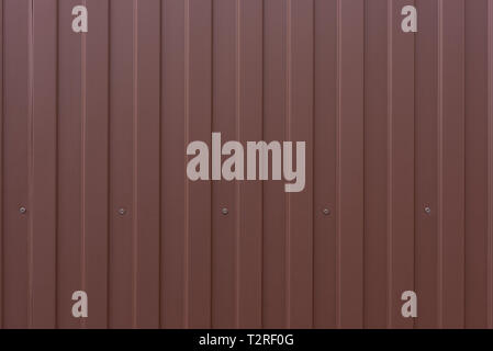 brown corrugated metal surface for houses, walls, fences Stock Photo