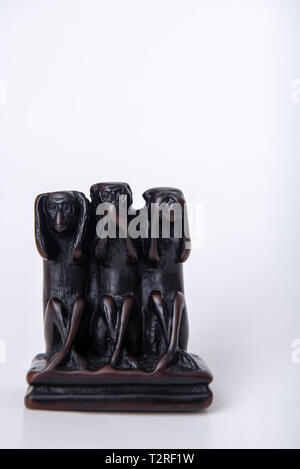 three figurine hear,see, speak Stock Photo