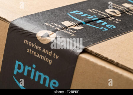 An  Prime box with s signature tape Stock Photo - Alamy