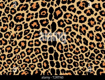 Leopard pattern design. Seamless Leopard pattern design, vector illustration background. Fur animal skin design illustration for web, fashion, textile Stock Vector