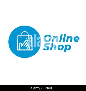 Online Shop Logo designs Template. Stock Vector