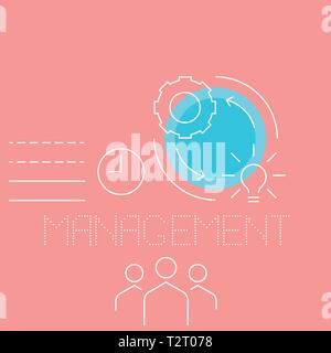 Management icons. Business backgrounds. Vector illustration. Template for banner, flyer. Stock Vector