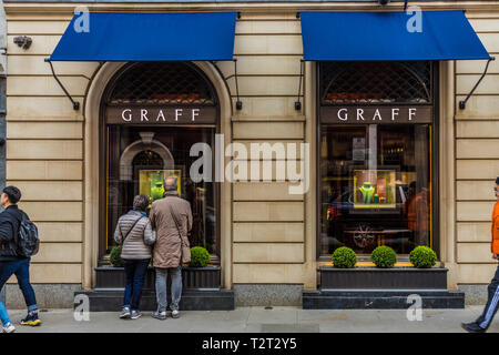 April 2019. London. A view of the Ralph Lauren store on Bond street in london Stock Photo