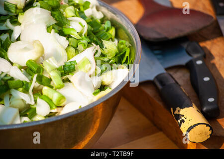 cutted fresh vegetables Stock Photo