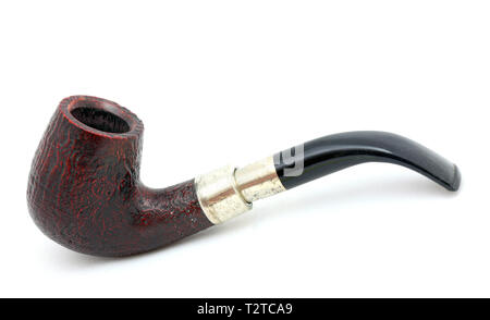 Tobacco pipe isolated on white Stock Photo