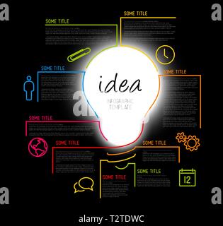 Vector idea Infographic template made from lines and icons Stock Vector ...