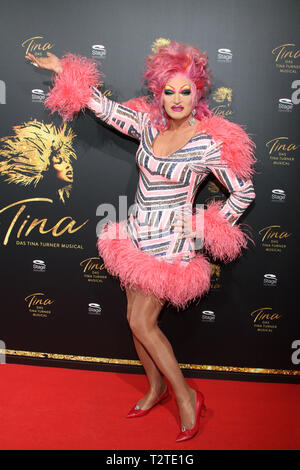 Premiere of 'TINA - Das Tina Turner Musical' at Operettenhaus in Hamburg, Germany.  Featuring: Olivia Jones Where: Hamburg, Germany When: 04 Mar 2019 Credit: Becher/WENN.com Stock Photo