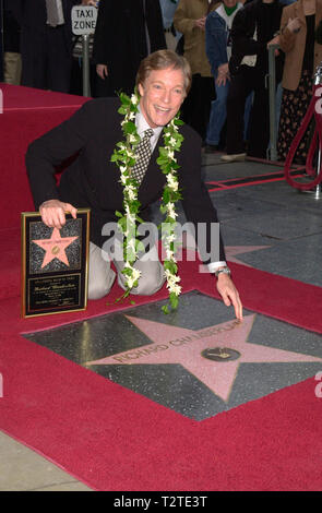 LOS ANGELES, CA. February 29, 2000:  Actor RICHARD CHAMBERLAIN on the Hollywood Walk of Fame where he was honored with the 2,154th star. Chamberlain opens in Los Angeles tomorrow in a stage production of The Sound of Music.    © Paul Smith / Featureflash Stock Photo