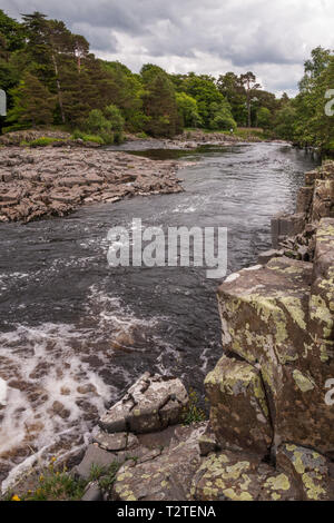 A scenic view of the Low Force waterfalls in Teesdale in north east Durham,England,UK Stock Photo