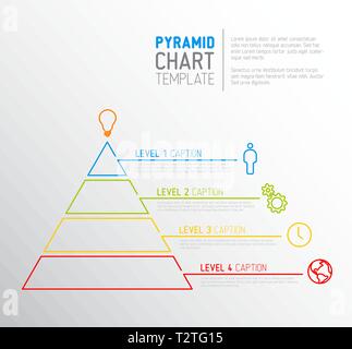 Vector Infographic Pyramid chart diagram template Stock Vector