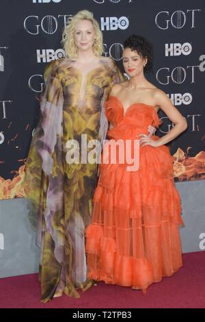 Gwendoline Christie and Nathalie Emmanuel attend HBO Game of Thrones