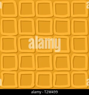 Squares - seamless pattern. Small orange squares. Hand drawn uneven shapes, like waffles. Background or texture for tissue, paper, etc. Stock Vector