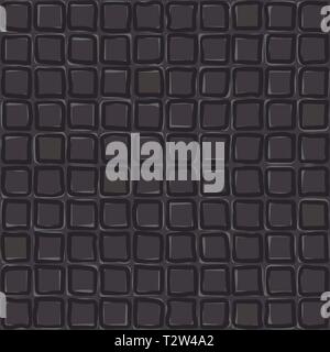 Squares - seamless pattern. Hand-drawn squares of irregular shape. Dark purple colors. For embossed texture or background of fabrics, paper, computer  Stock Vector