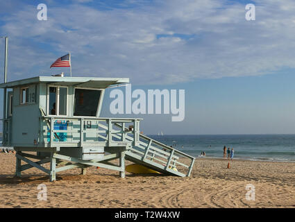 lifeguard tower at venice beach in california, usa Stock Photo