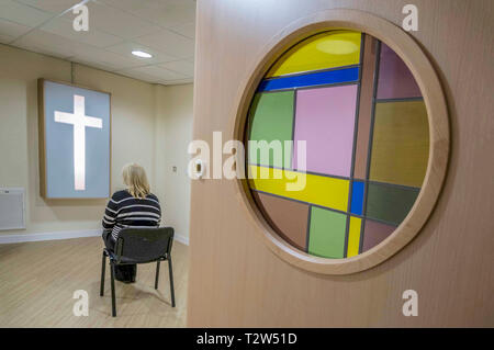 Hospital quiet room. Stock Photo