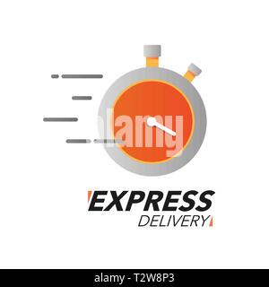 Express Delivery Icon Concept Stop Watch Icon For Service Order Fast And  Worldwide Shipping Stock Illustration - Download Image Now - iStock