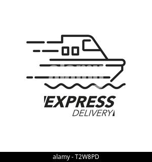Express delivery icon concept. Delivery man service, order, worl