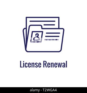 Drivers Test & License Icon Set and Web Header Banner Stock Vector