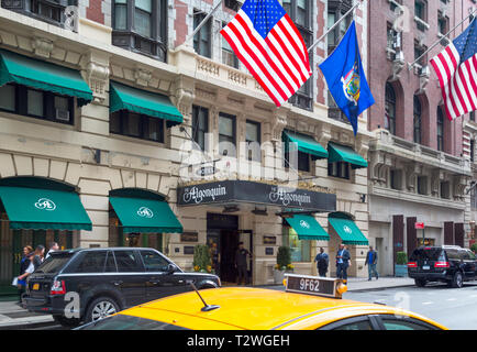 The Algonquin hotel, New York City, New York State, USA.  The hotel, which is designated a New York City Historic Landmark, was opened in 1902.  It is Stock Photo