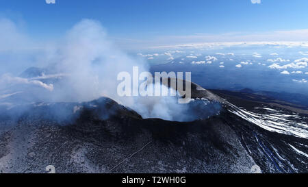Italy, Sicily, Catania, Mount Etna crater
