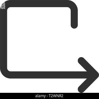 Arrows around square back line icon, outline vector sign, linear style ...