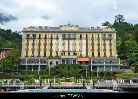 Grand Hotel Tremezzo in Lake Como, Italy. Stock Photo