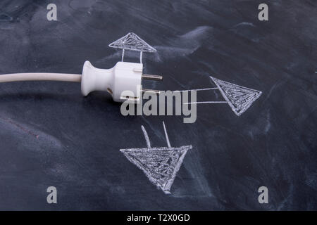 In which direction is the electricity price developing? Stock Photo