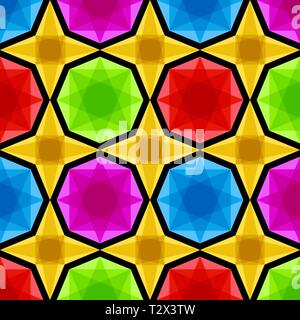 Vector seamless pattern. Geometric background with hexagon and star. Abstract geometric pattern. Hexagon texture.Seamless geometric pattern. Stock Vector