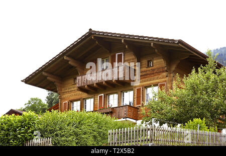 Erlenbach im Simmental village. Canton of Bern. Switzerland Stock Photo