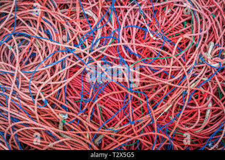 Ropes used for fishing. Stock Photo